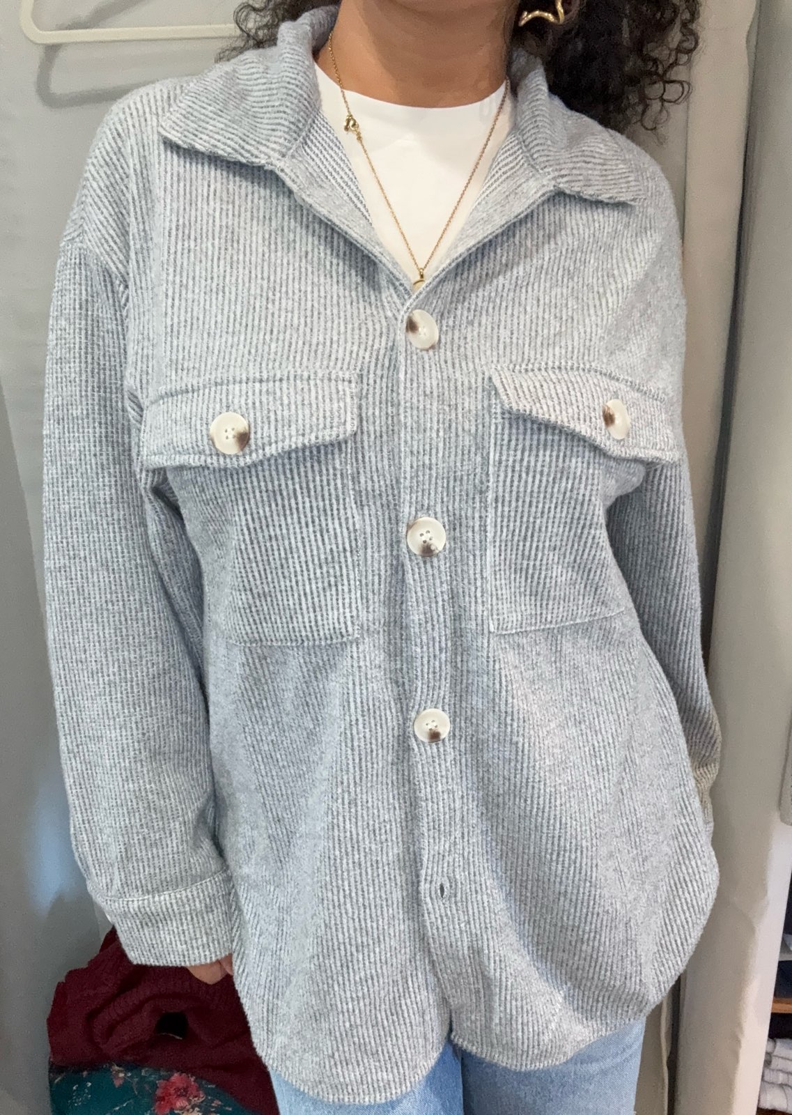 Cozy Brushed Waffle Shacket