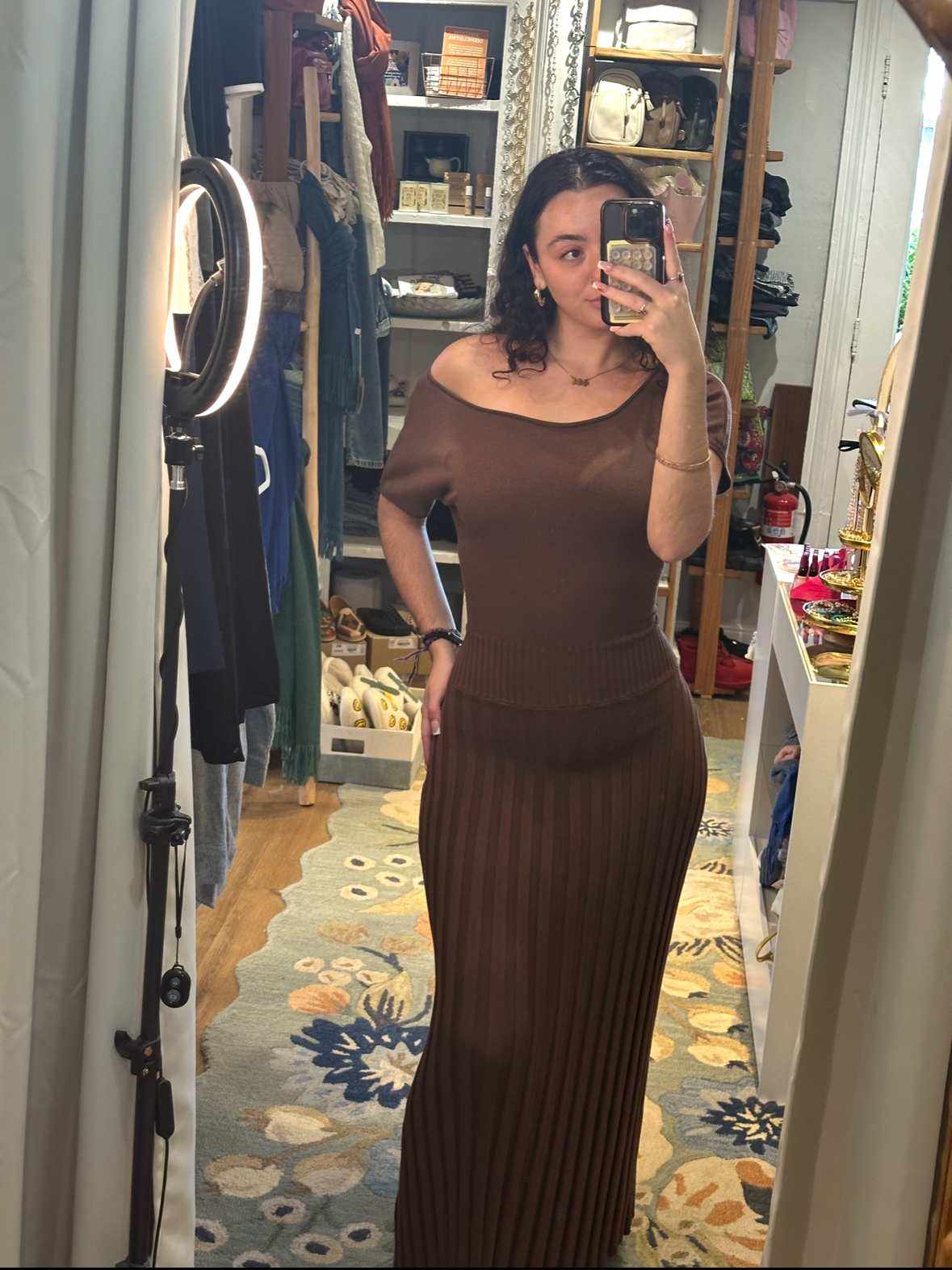 Knit Pleated Maxi Dress