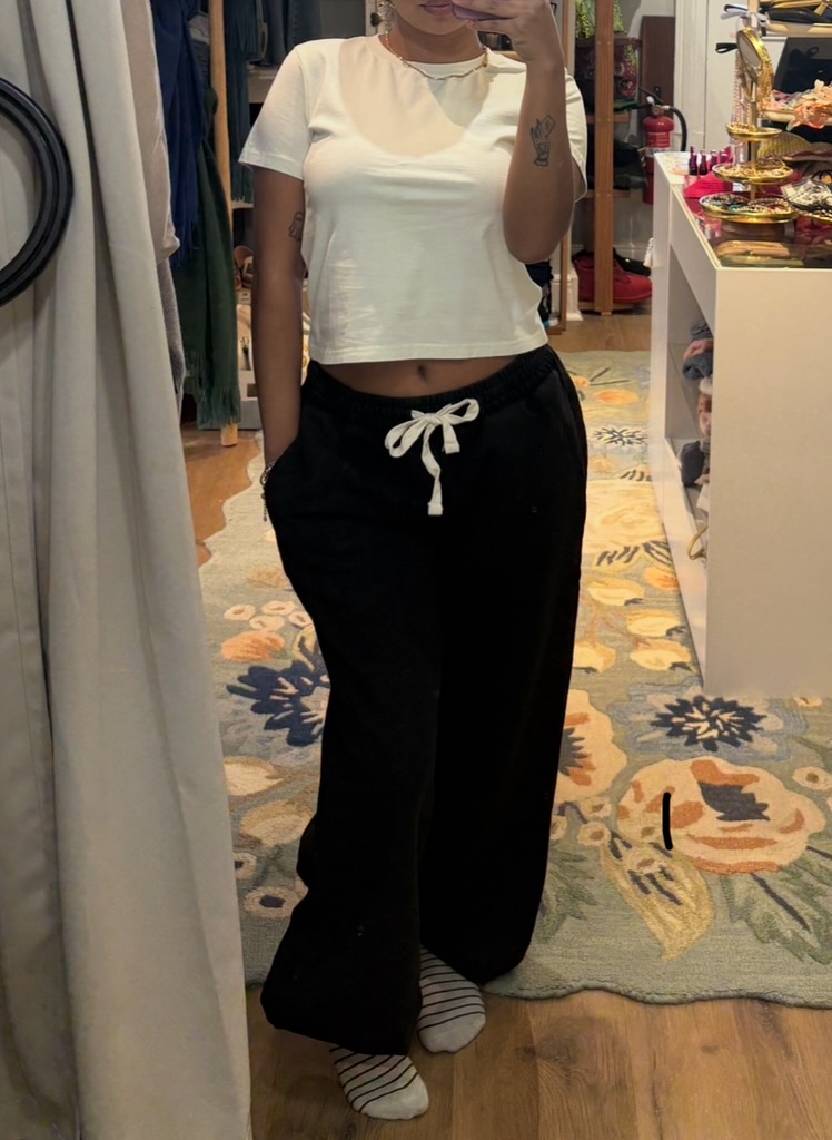 Acid Wash Wide Jogger Pants