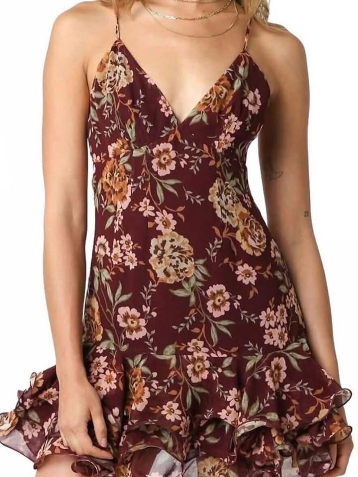 Lucy Mini Dress Marsala Peach
