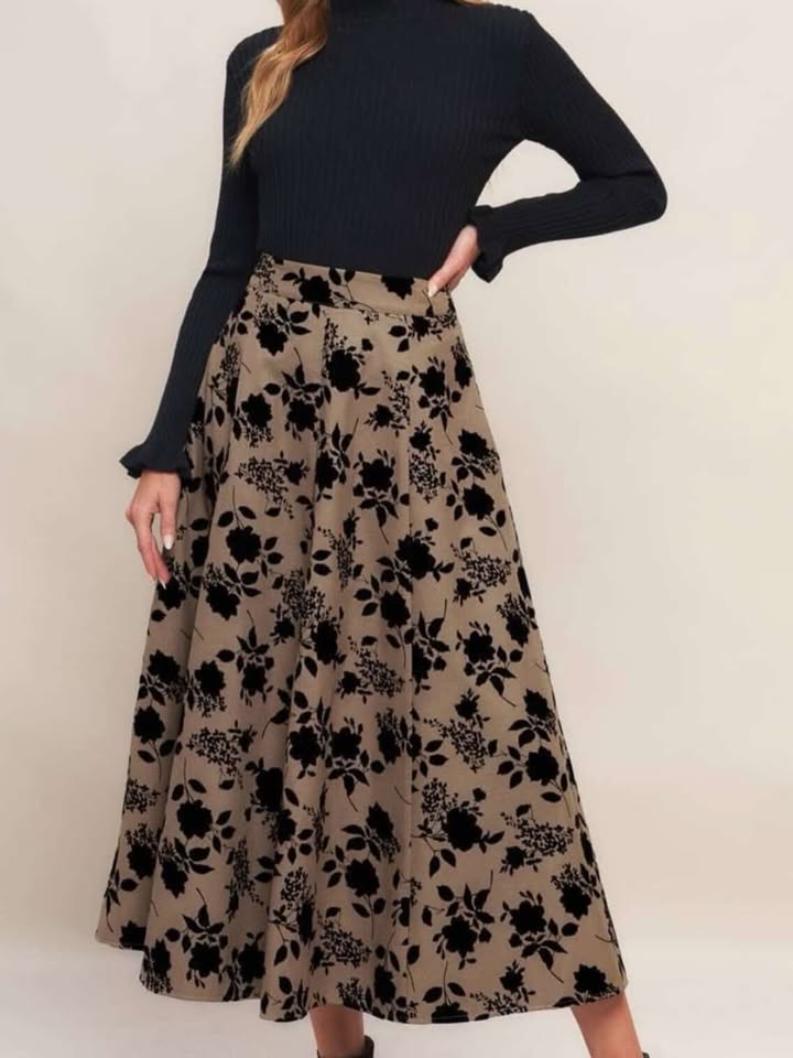 Woven Flocking Circle Dress