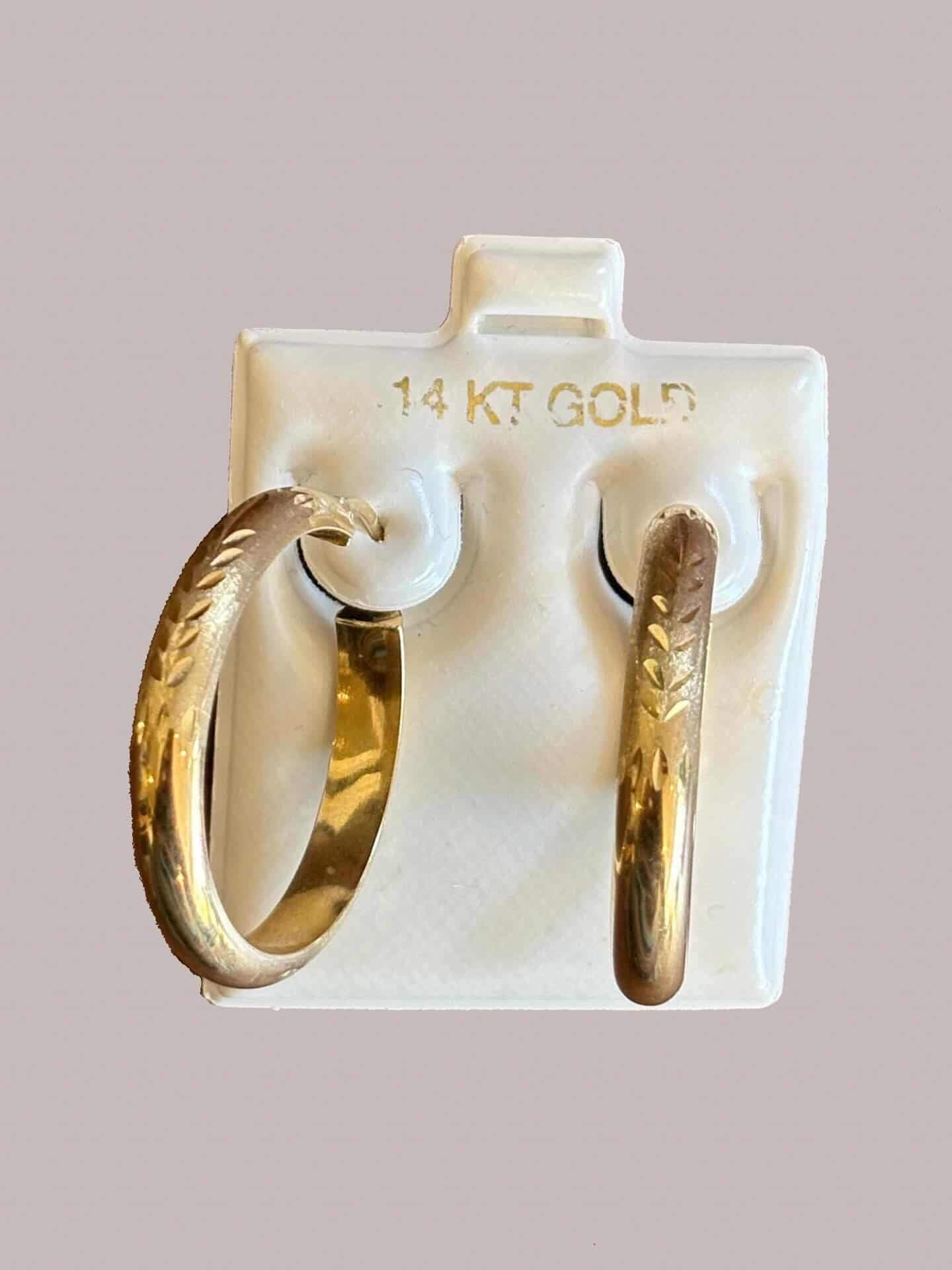 14k Gold Medium Hoops