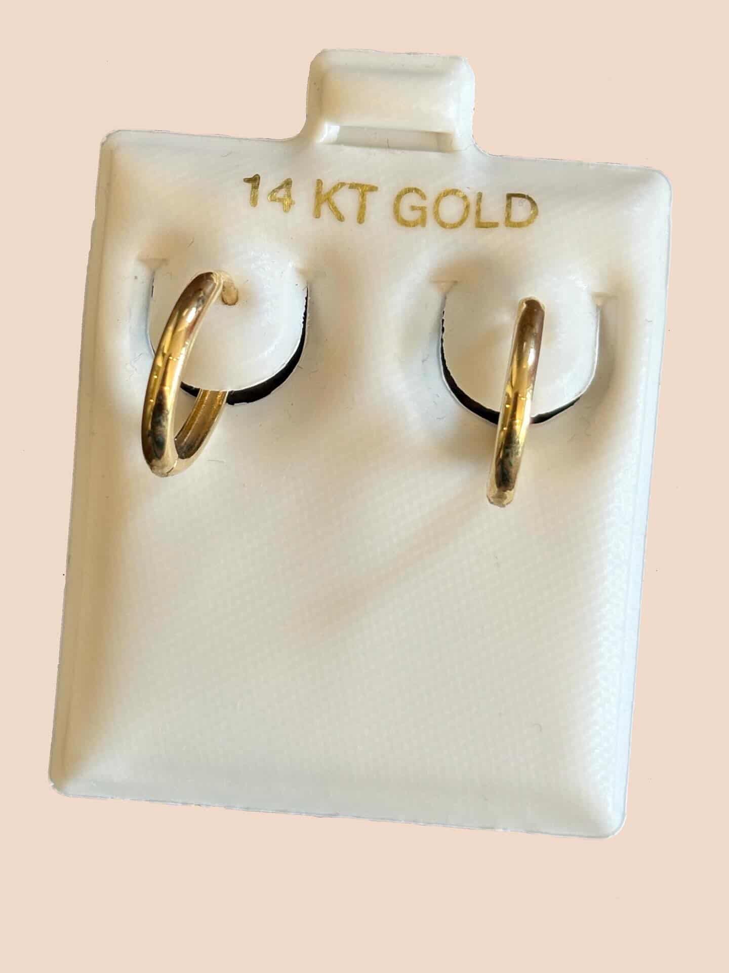 14k Gold Small Hoops